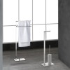 piantana lavabo asciugamani cromo