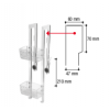 cesto doccia con magnete per box doccia con ante scorrevoli