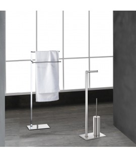 piantana lavabo asciugamani cromo