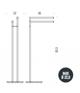 piantana tonda lavabo minimal