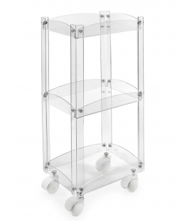carrello mobile a giorno plexiglass con ruote