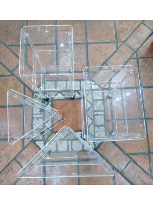 Carrello 2/3 piani Plexiglass