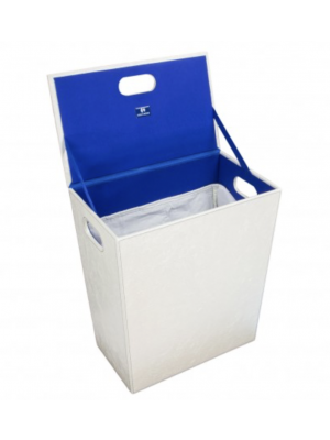 Porta biancheria eco pelle panna o blu