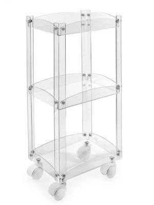 carrello mobile a giorno plexiglass con ruote