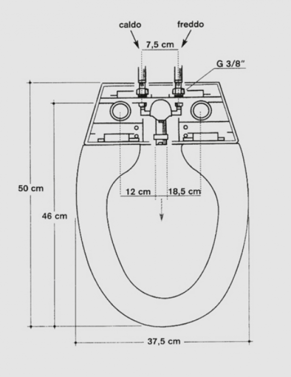 copri water bidet descrizione tecnica