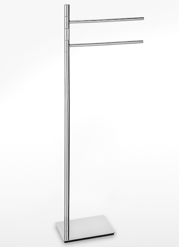 piantana tonda lavabo asciugamani cromo
