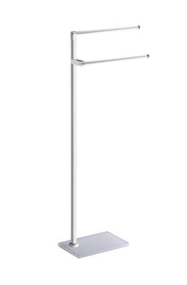 piantana lavabo asciugamani cromo