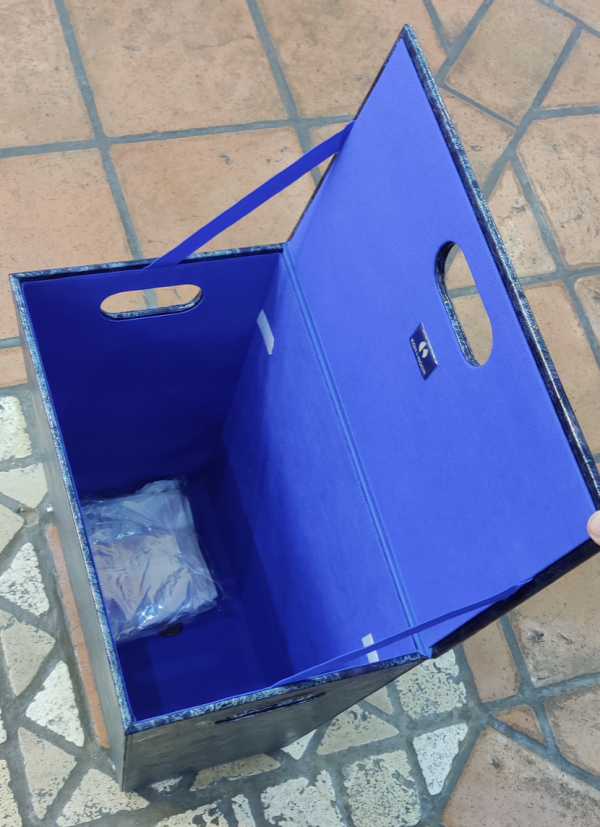 porta biancheria ecopelle oro