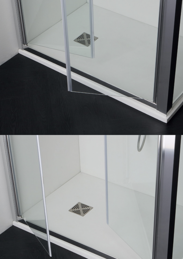 particolare box doccia anta saloon